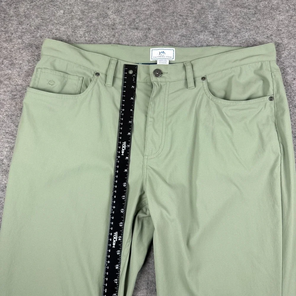 Southern Tide Intercoastal Performance Pants Nylon Stretch Green Mens 38x32